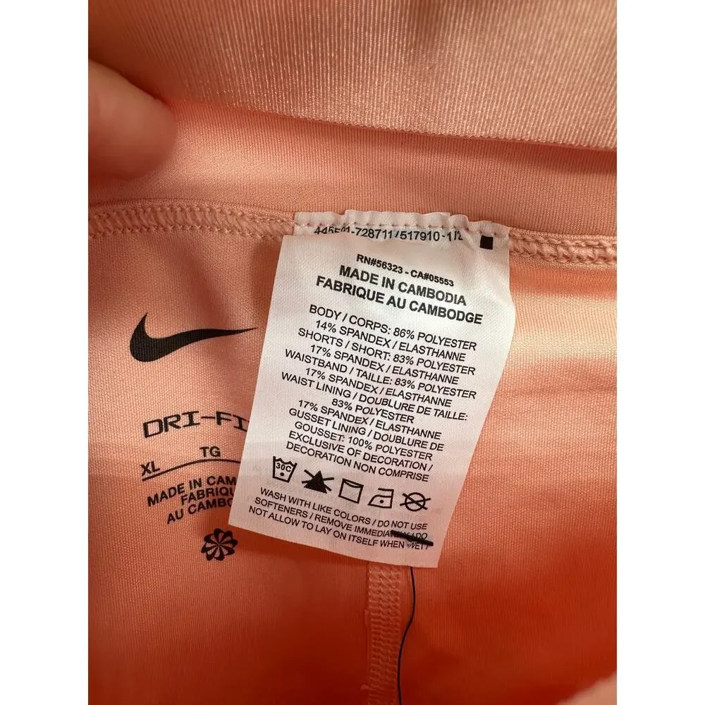 Nike Dri-fit Skort Women XL Peach Pink Tennis Pickleball Golf Preppy Stretch NWT